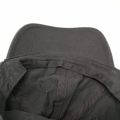 Smiley Slideback Hat Black OSFA Adjustable 6 Panel Vented Holes Cotton