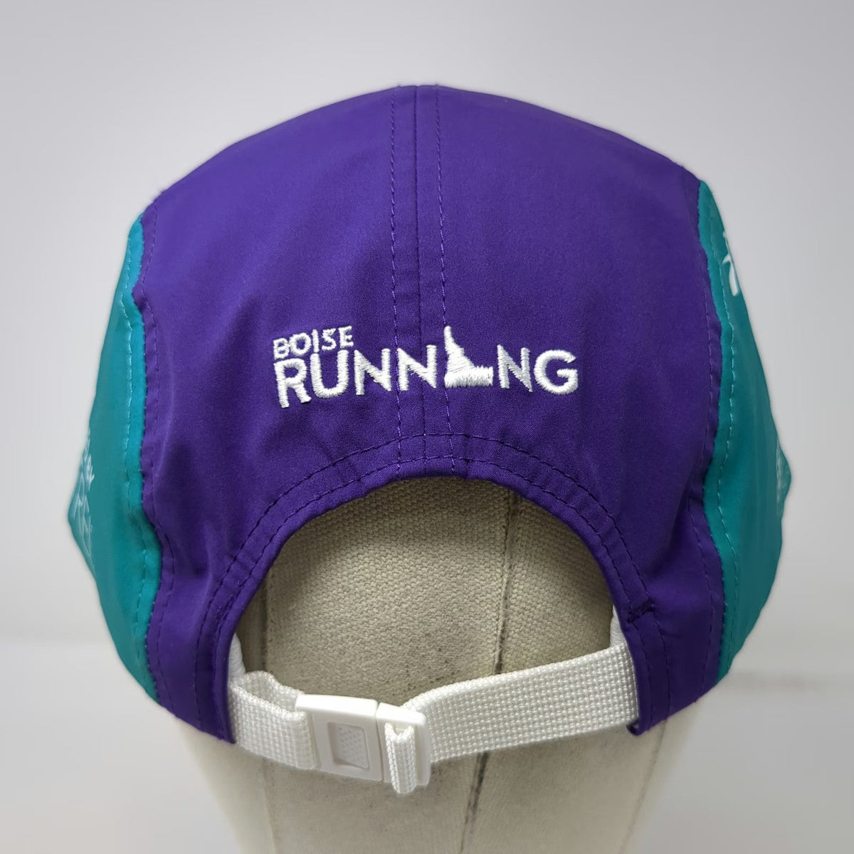 Brooks Fleet Feet Boise Greenbelt Relays 5 Panel Hat Purple Blue One Size Run