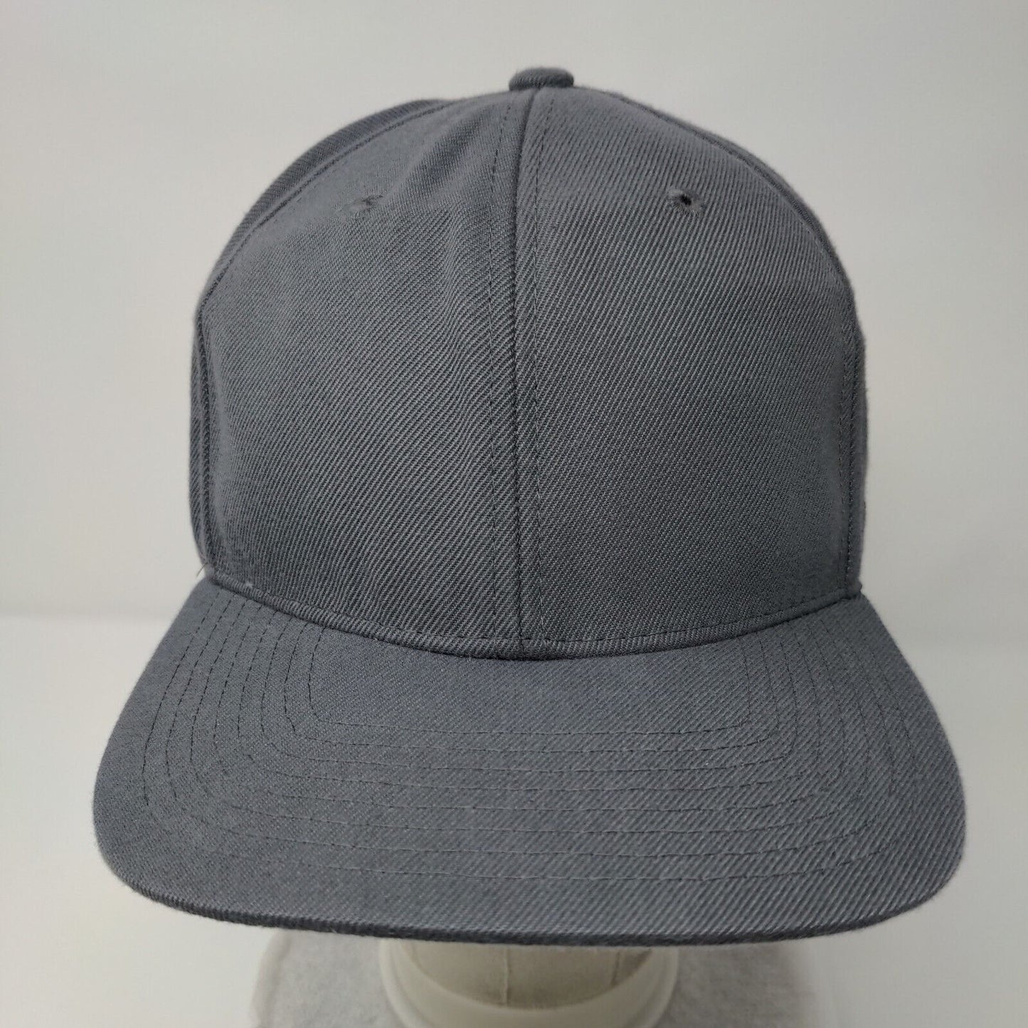 Zephyr Snapback Hat Gray One Size Adjustable Embroidered 6 Panel Blank Polyester