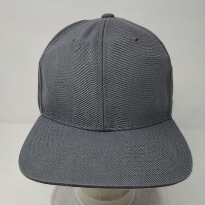 Zephyr Snapback Hat Gray One Size Adjustable Embroidered 6 Panel Blank Polyester