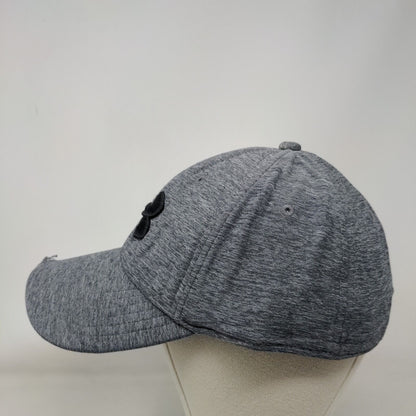 Under Armour Fitted Hat Gray L/XL Lightweight Embroidered Vented Holes 6 Panel