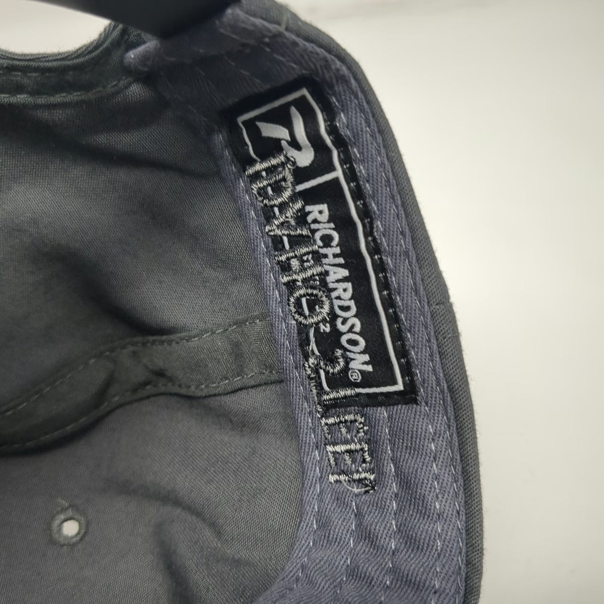 Richardson Snapback Black Gray One Size Hat Idaho Steel Geometric Logo 6 Panel