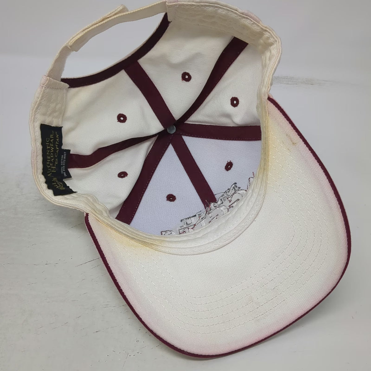 New Mexico St Aggies NCAA ML Authentic Headwear Cap Hat White Red One Size Strap