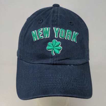 E by Elidan Men's Slideback Hat Blue Adjustable Embroidered Clover Logo Cotton