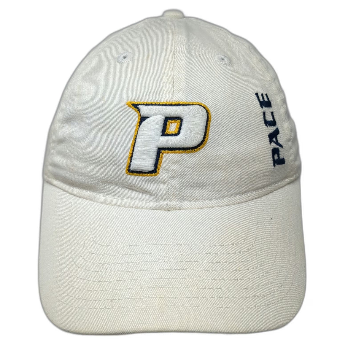 Legacy Baseball Cap White One Size Slideback Pace University P Logo Hat