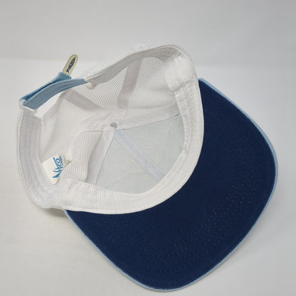 AFTCO Strapback Trucker HatBlue One Size Adjustable Embroidered Mesh Back