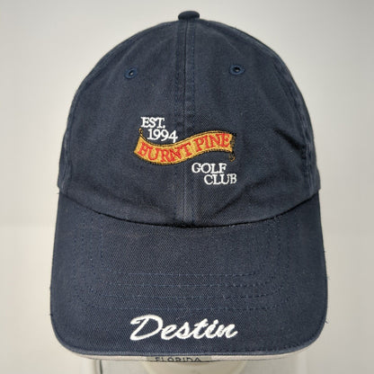Burnt Pine Est 1994 Golf Club Destin Florida Slideback Hat Blue OS Adjustable
