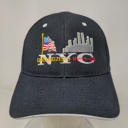 September 11th 9/11 Men's Strapback Hat Black OSFA Embroidered Logo Memorial