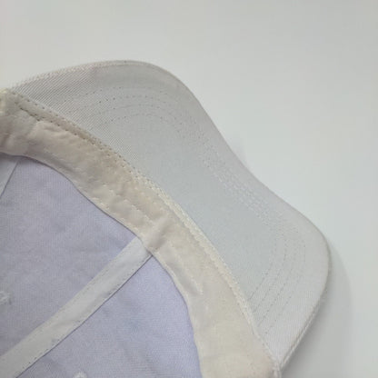 Something Special Strapback Hat White One Size Rhinestone Studded
