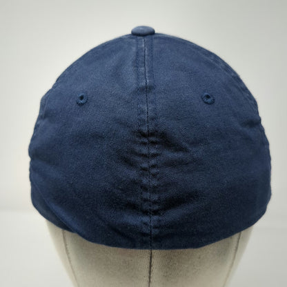 Jetty Baseball Cap Blue XL Fitted Flexfit Embroidered Logo Stretch Hat