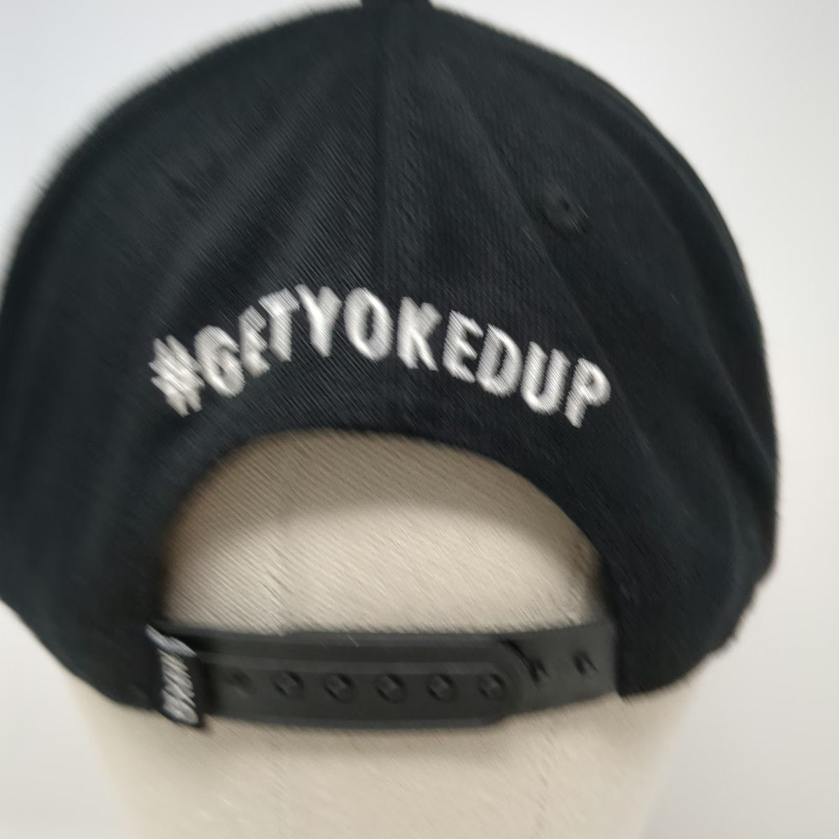 Oxen Snapback Black Hat One Size Bull Horns #GETYOKEDUP Logo Embroidered Gym