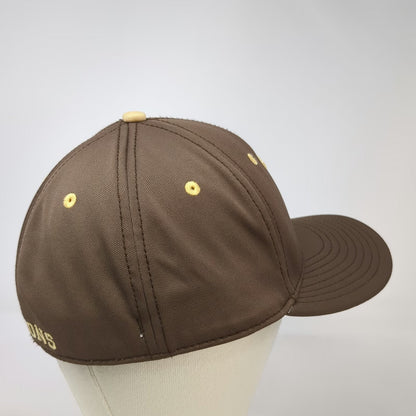 The Game Falcons Cap Brown Gold Size 7 3/8 Fitted Hat Gametek Embroidered V Logo