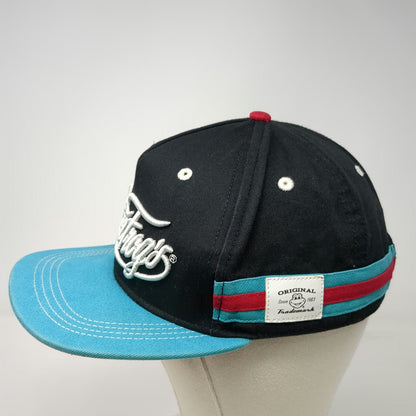 Señor Frog's 5 Panel Black Hat One Size Cancun Mexico Embroidered Snapback