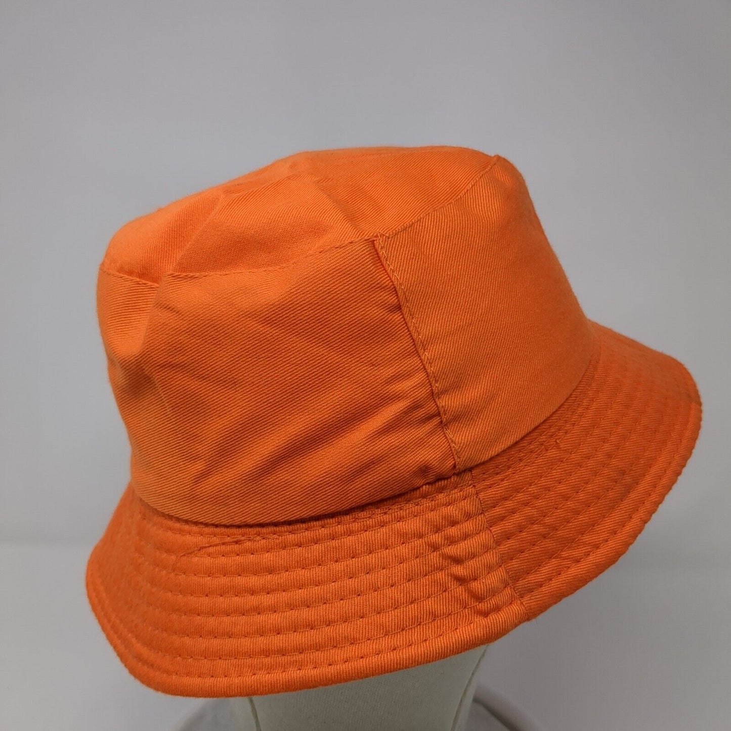 Unbranded Bucket Hat Orange One Size Solid Lightweight Blank Outdoor
