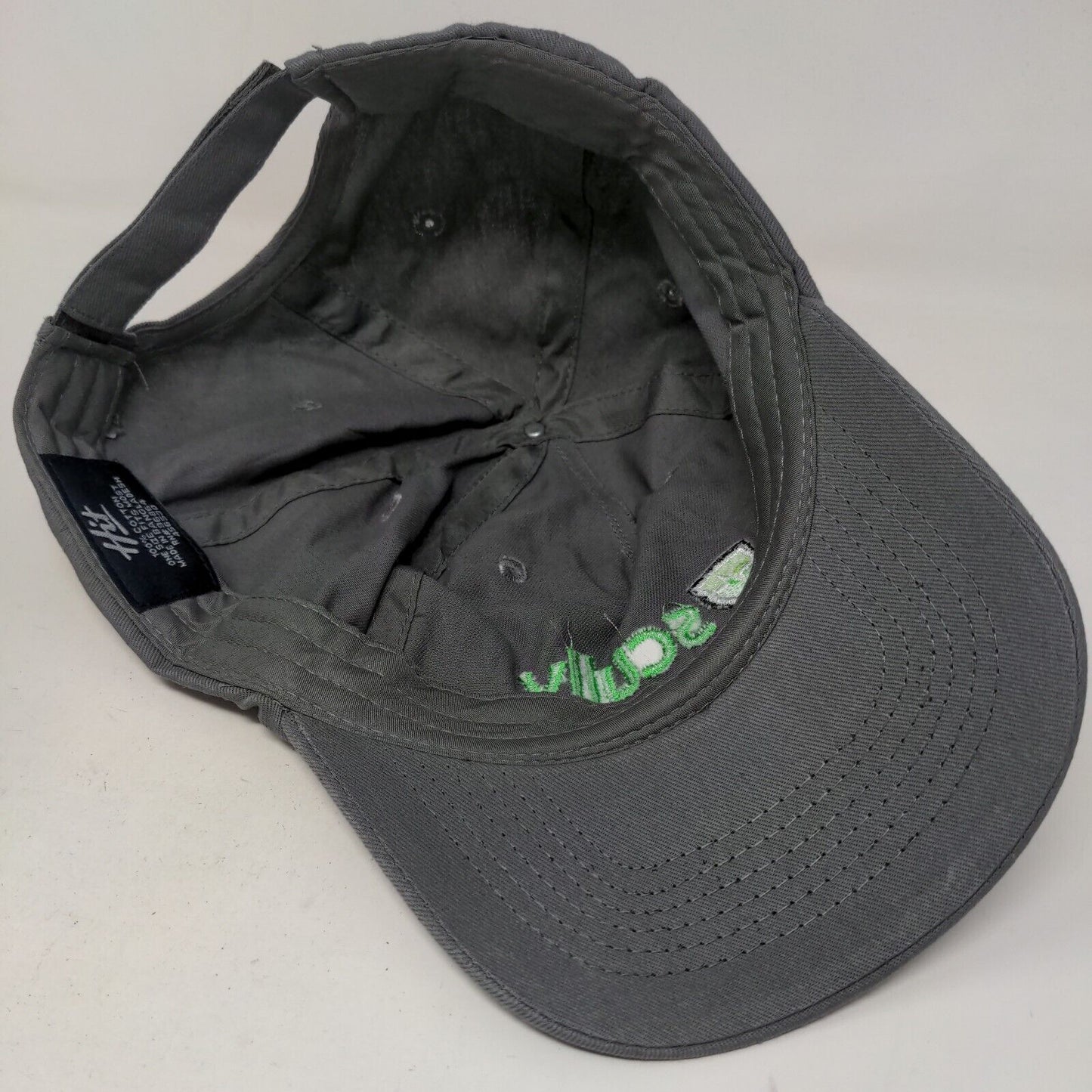 Hit Men's Strapback Hat Gray Size OSFM Embroidered Scully Logo Cotton