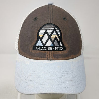 Ouray Trucker Hat Brown Blue One Size Glacier 1910 Mountain Mesh Snapback