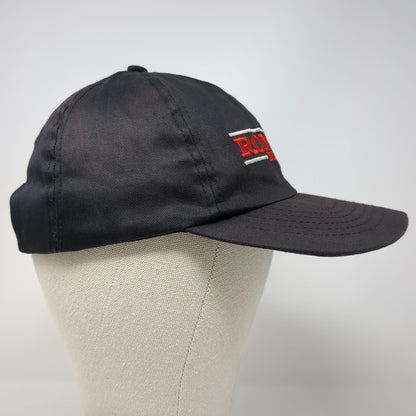 Romana Black Snapback Hat One Size BVCA Embroidered Business Logo Work Cap