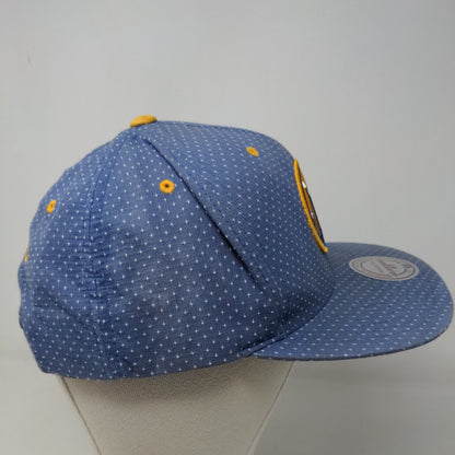 Mitchell & Ness Men's Snapback Hat Blue Polka Dots OSFA Golden State Warriors