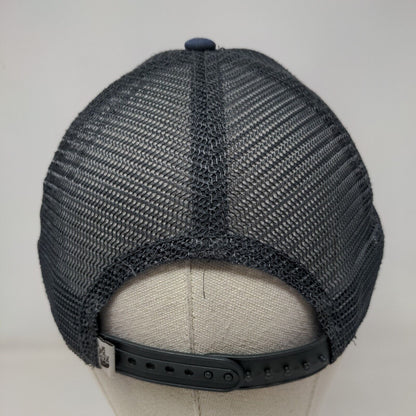 The North Face Snapback Trucker Hat Blue One Size Adjustable Mesh Back 6 Panel