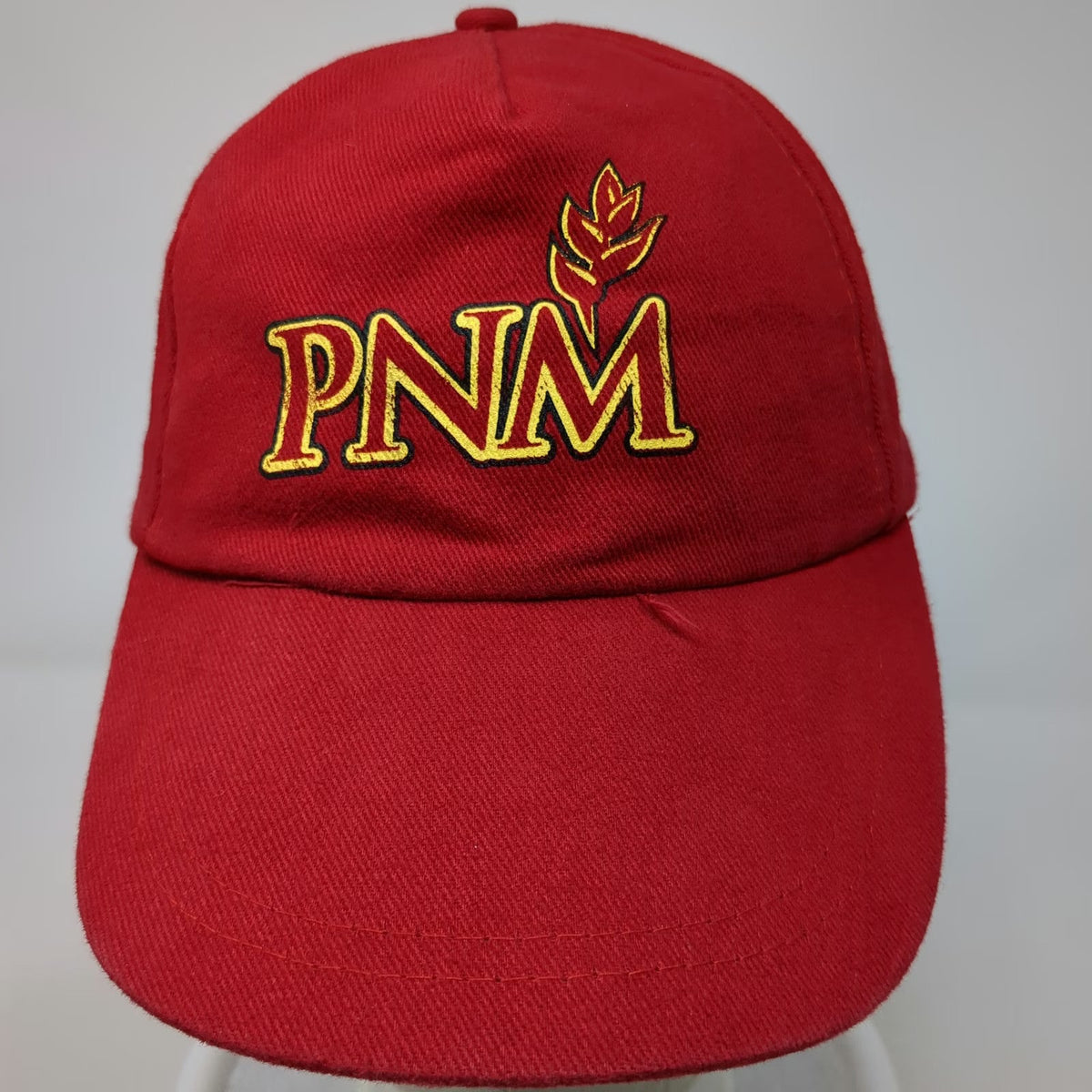 PNM Logo 5 Panel Red Yellow Black One Size Strapback Adjustable Cotton Twill Hat
