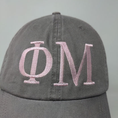 Alternative Women's Slideback Hat Gray Embroidered Phi Mu Sorority Logo