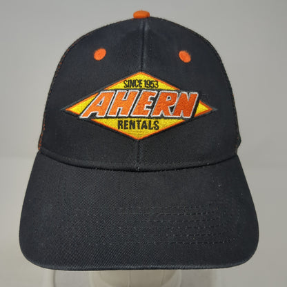 Ahern Rentals Snapback Mesh Back Trucker Hat Black One Size Adjustable