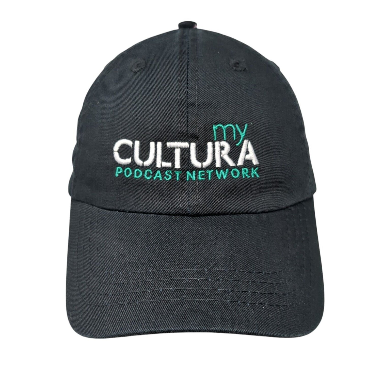 My Cultura Podcast Network Strapback Hat Black OS Adjustable Port & Company