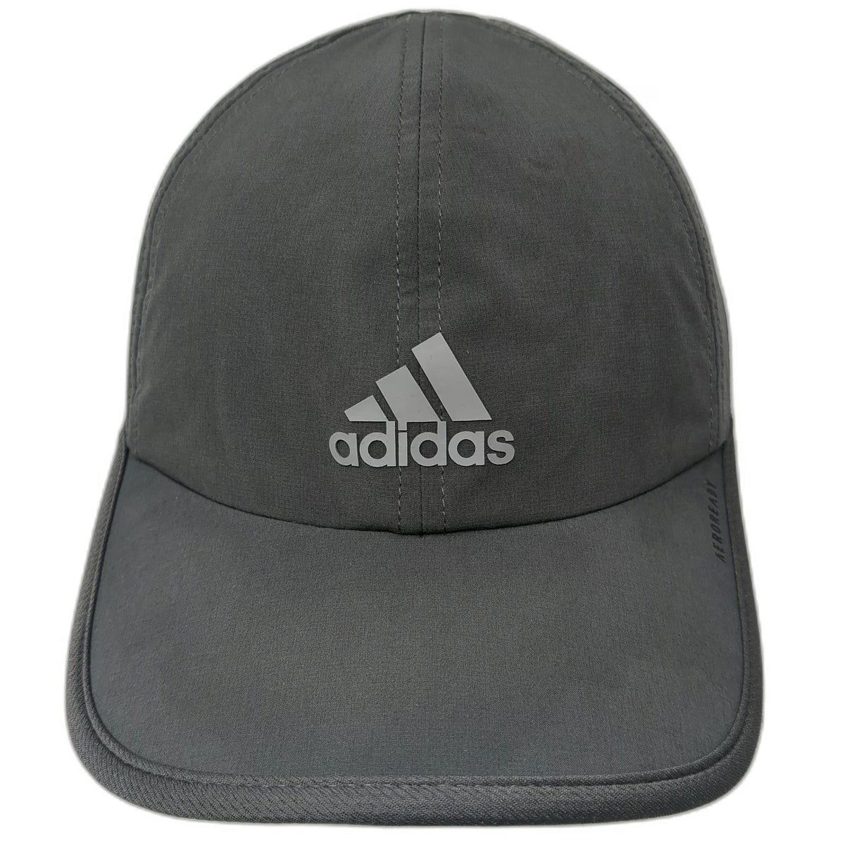 Adidas Baseball Cap Gray One Size Aeroready Strapback Performance Mesh Sport Hat