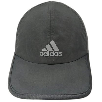 Adidas Baseball Cap Gray One Size Aeroready Strapback Performance Mesh Sport Hat