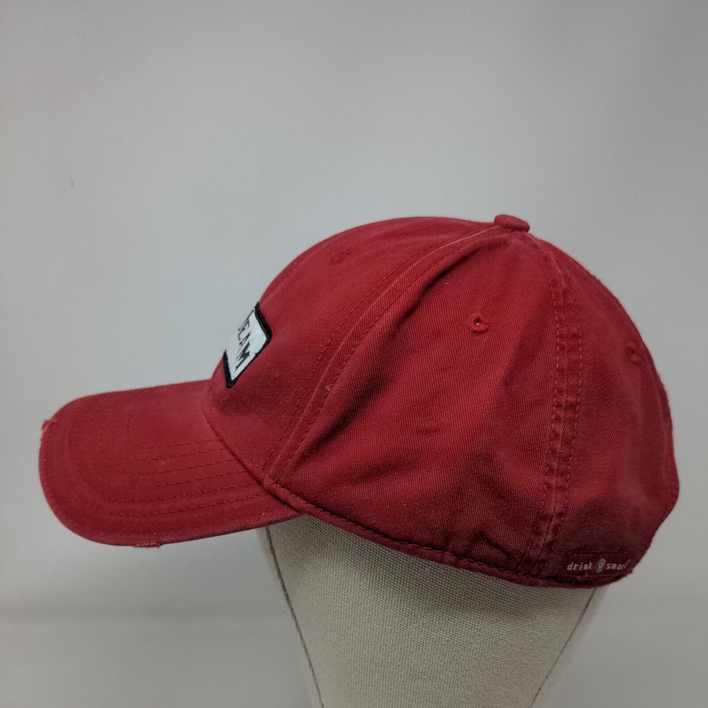 Jim Beam Slideback Hat Red OSFA Adjustable Vented Holes 6 Panel Style Master