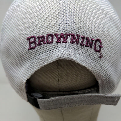 Browning Women's Strapback Mesh Back Hat Gray OSFM Embroidered Logo