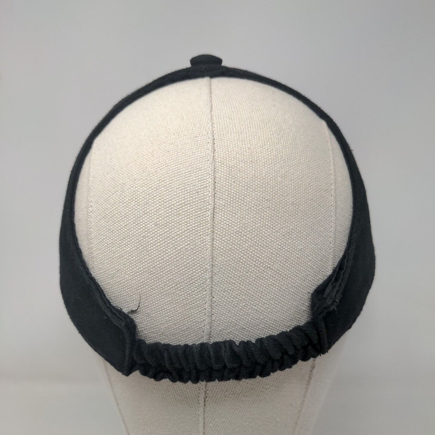 Black & Beautiful Fitted Sun Visor Hat Cap Black One Size Embroidered Lined