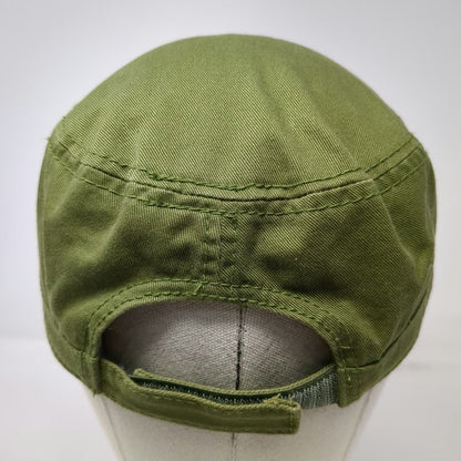 Army Cap Green One Size Forever Wild Tattoo Graphic Heart Rose Bird Cotton Hat