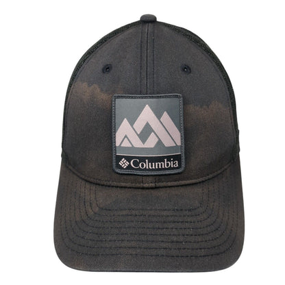 Columbia Patch Snapback Trucker Hat Black One Size Mesh Back 6 Panel