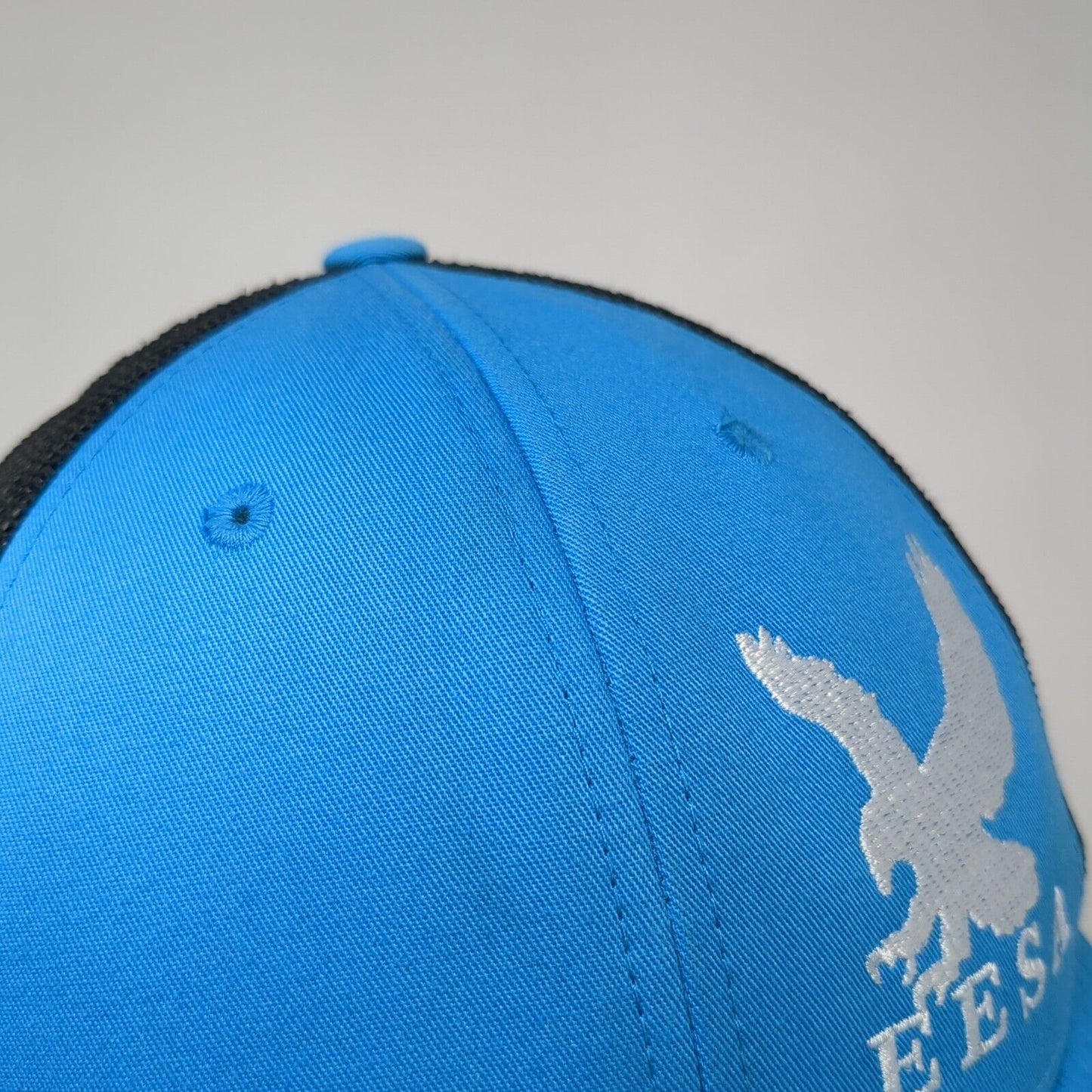 EESA Snapback Mesh Back Trucker Hat Blue M/L Embroidered Richardson