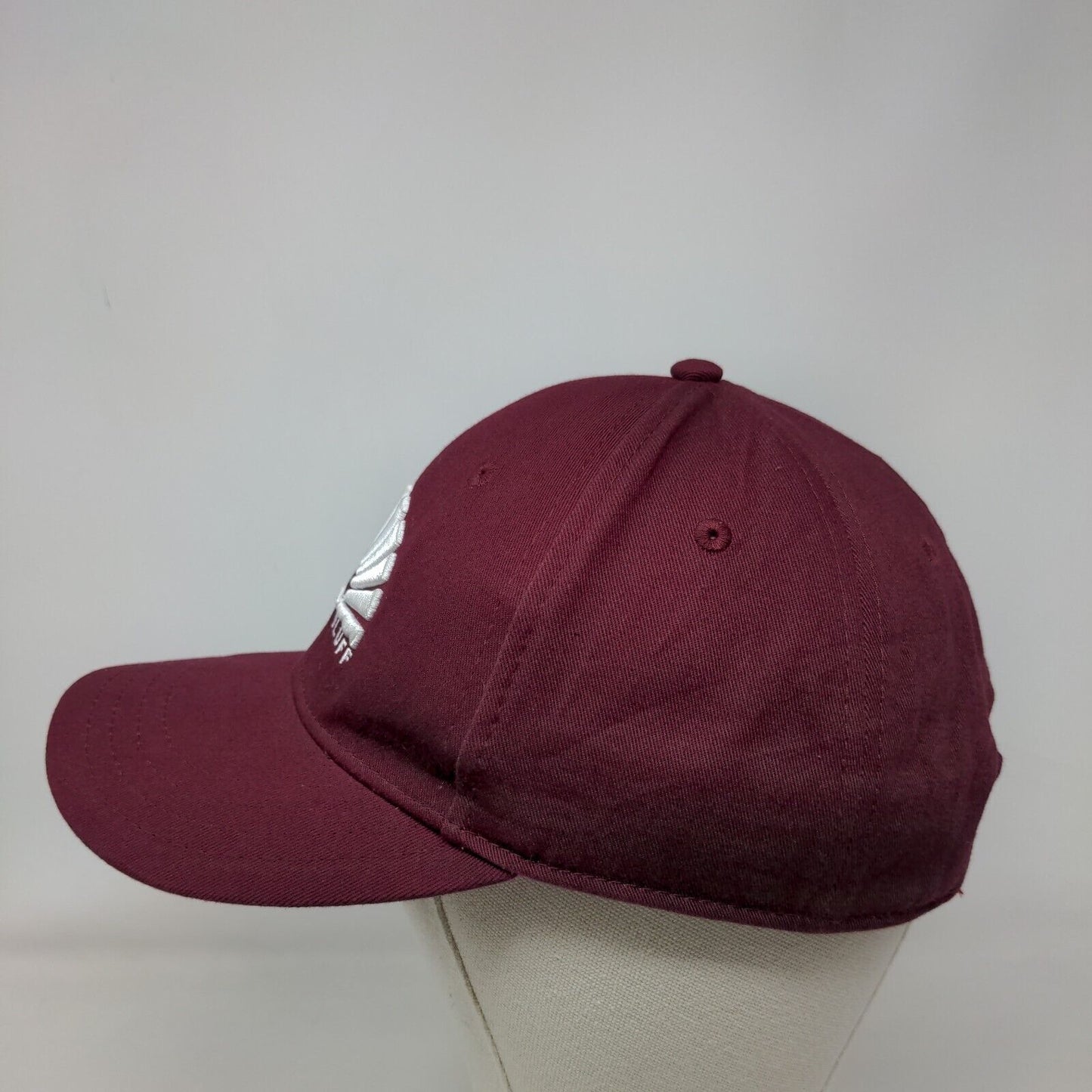 Waters Bluff Snapback Hat Red Burgundy One Size Embroidered 6 Panel