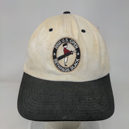 2002 US Open Bethpage Black Slideback Hat Cream One Size USGA Member