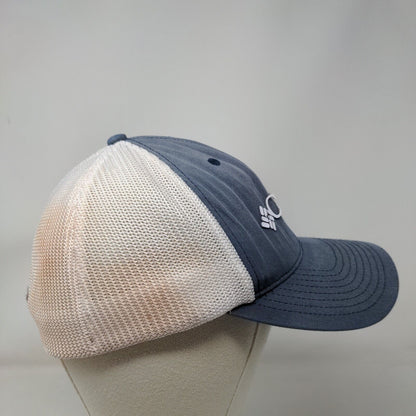 Columbia PFG Fitted Mesh Back Trucker Hat Blue One Size Colorblock Flexfit