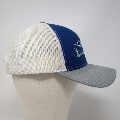 Richardson Trucker Hat Blue One Size Fishing Mountains Mesh Snapback Outdoor