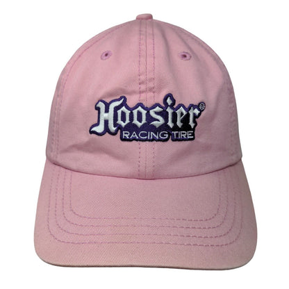 Hoosier Racing Tire Strapback Hat Pink OSFA Adjustable Embroidered Martin