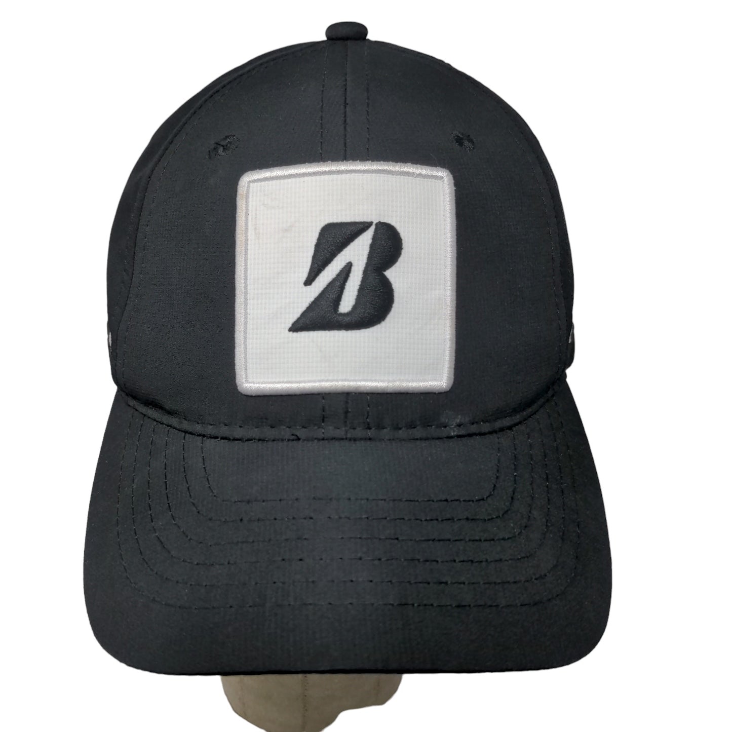 Bridgestone Golf Men's Slideback Hat Black Adjustable Polyester Embroidered Logo