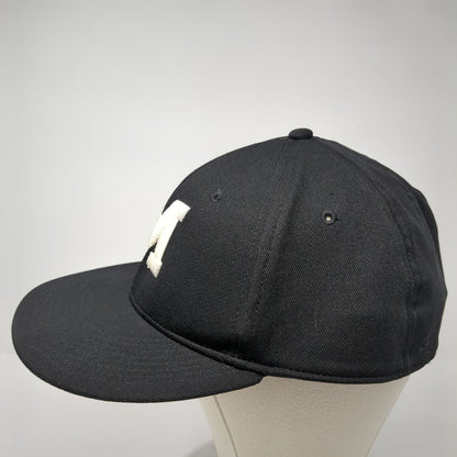Letter M Fitted Hat Black L/XL Embroidered Proflex OC Sports Team Green