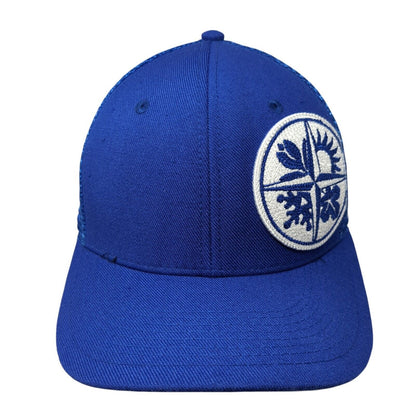 Tamarack Resort Snapback Trucker Hat Blue One Size Adjustable Mesh Back Pukka