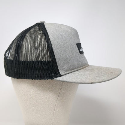 Quiksilver Trucker Hat Gray Black One Size Snapback Mesh Front Logo Patch