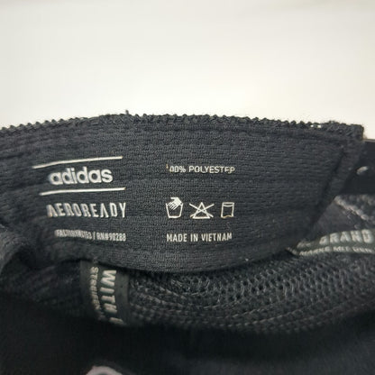 Adidas Trucker Hat Black One Size Mesh Back Aeroready Patch Snapback Breathable