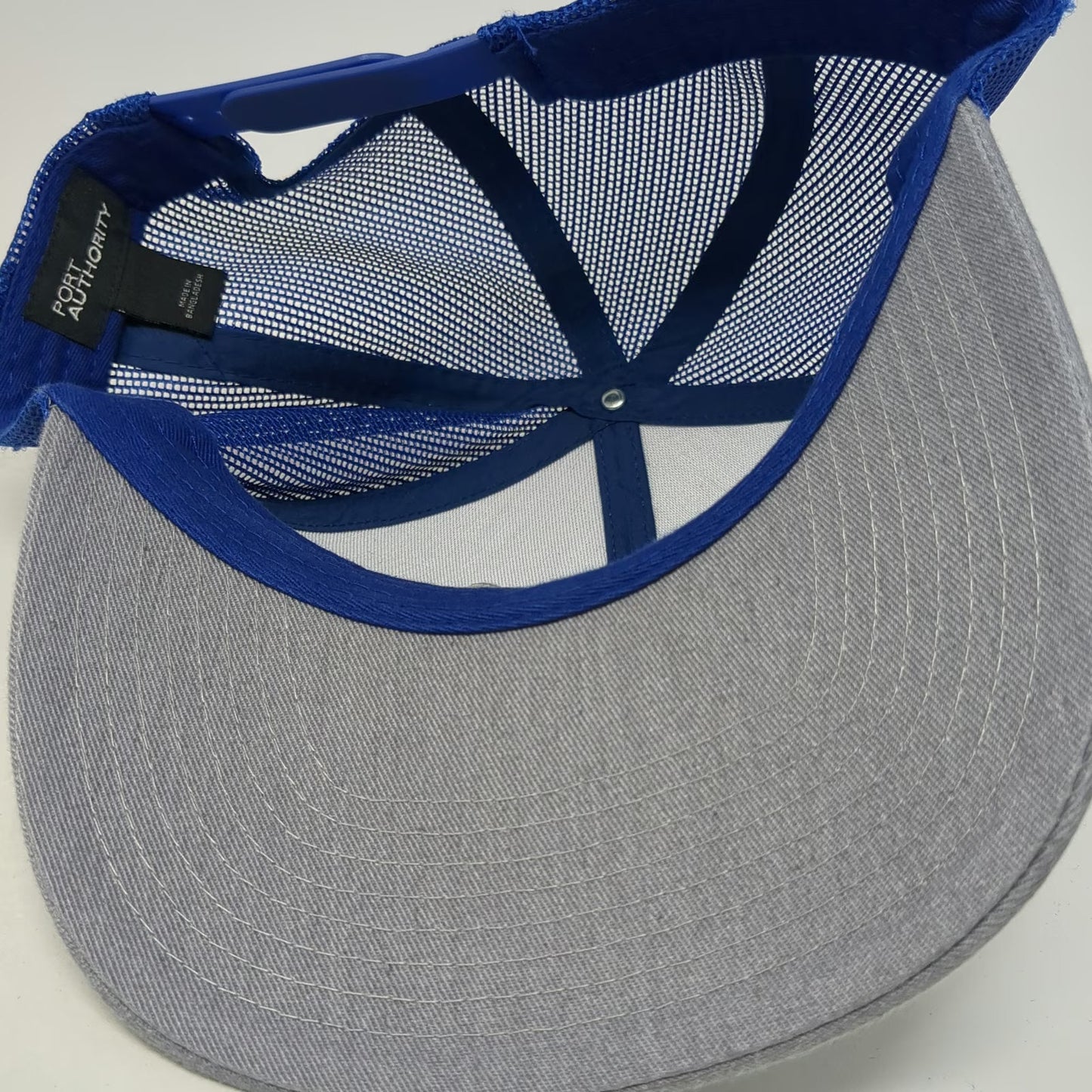 Port Authority Trucker Hat Gray Blue One Size Infinite Mechanical LLC Mesh