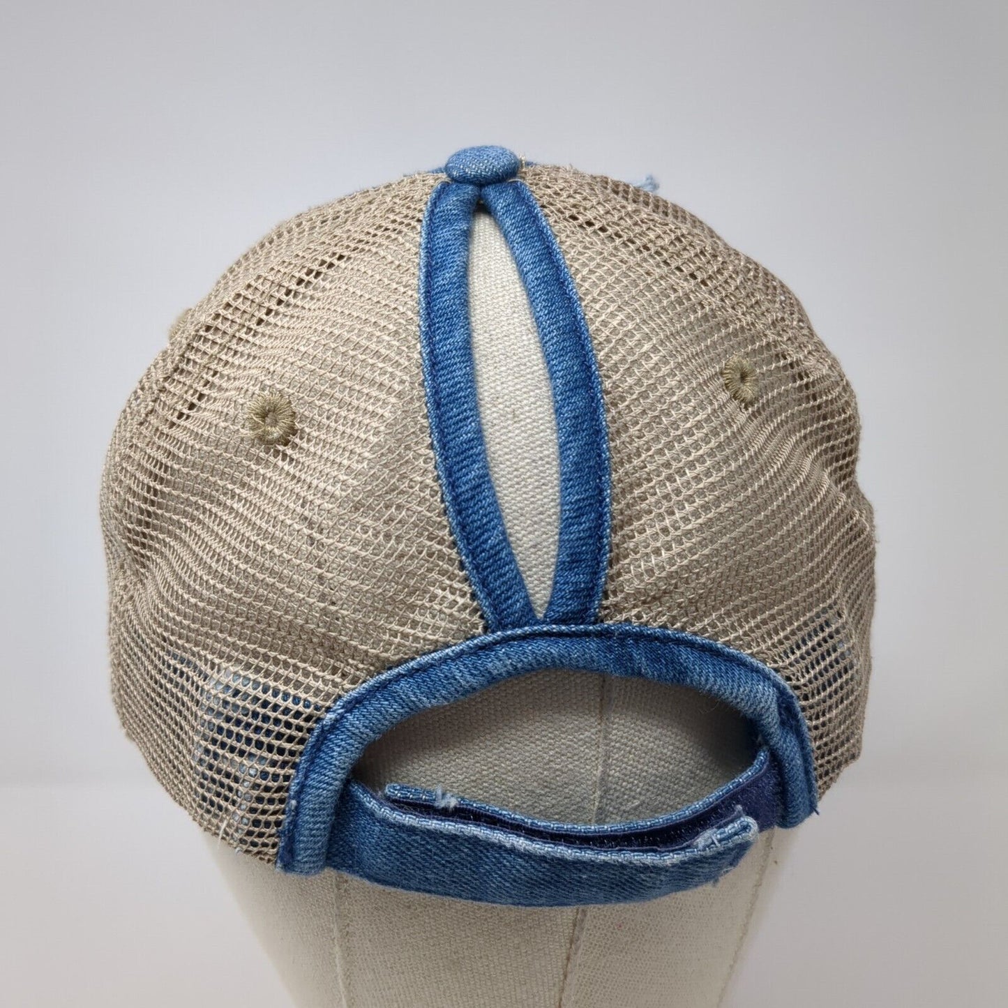 KB Ethos Strapback Ponytail Caps Multicolor OS Adjustable Mesh Back Distressed