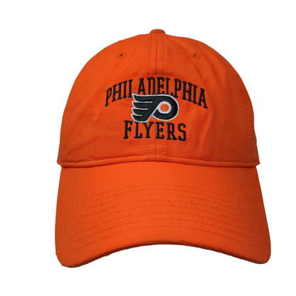 Adidas NHL Men's Slideback Hat Orange Philadelphia Flyers Logo Embroidered