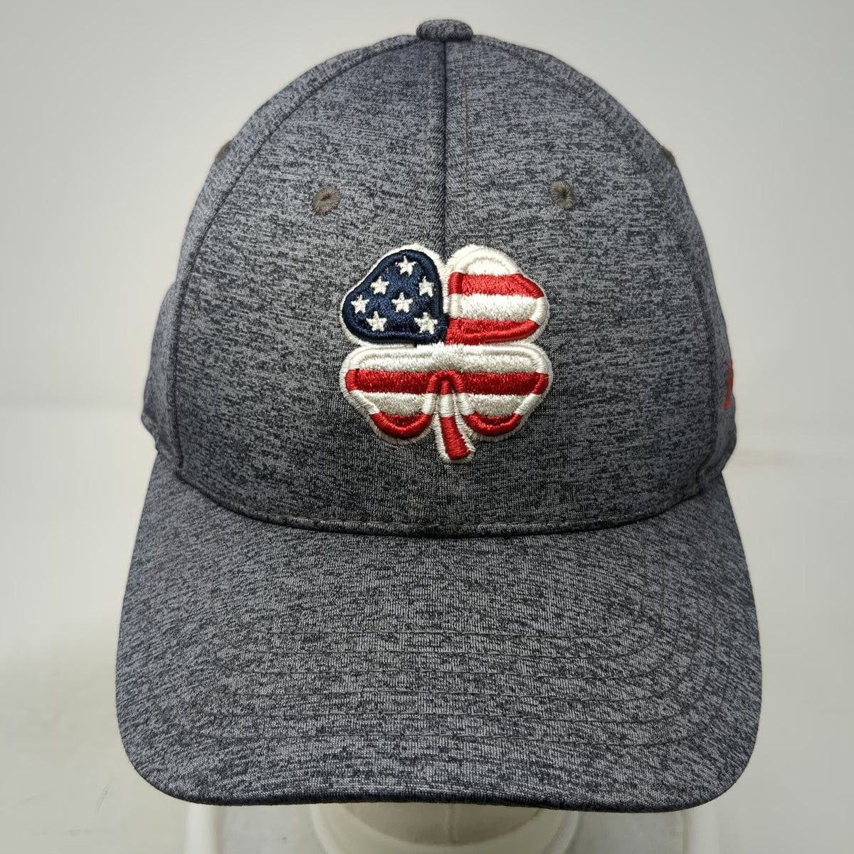 Black Clover Baseball Cap Gray XL Fitted American Flag Clover Live Lucky Hat