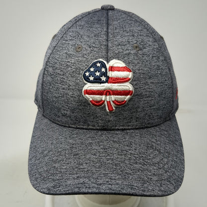 Black Clover Baseball Cap Gray XL Fitted American Flag Clover Live Lucky Hat